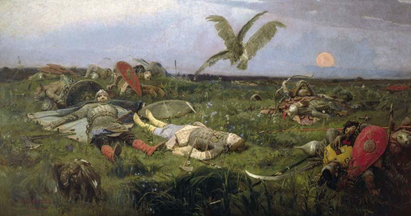Viktor Vasnetsov The field of Igor Svyatoslavich battle with the Polovtsy, Norge oil painting art